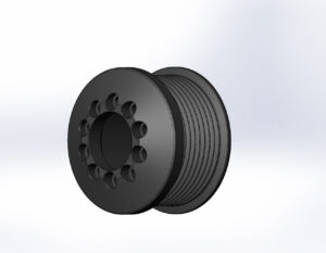 2.20" 8 Rib ZPE GripTec® 2pc MKII LSA L3V Black Pulley & Hub Kit